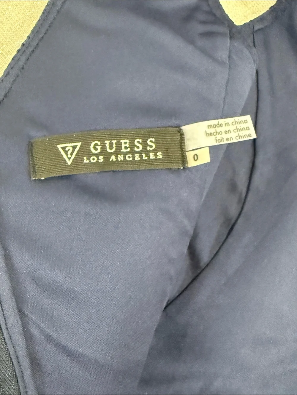 GUESS‎ Mesh Navy Blue Fit-and-Flare Dress Size 0 Wedding Guest Cocktail
